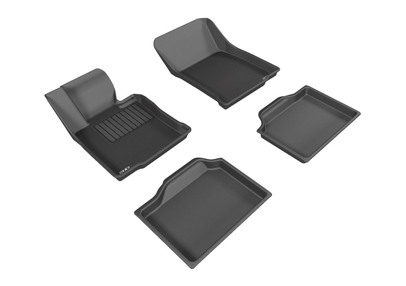 Mini Countryman S Floor Mats - Front and Rear - 3D MAXpider - Kagu - Black - `14-`16